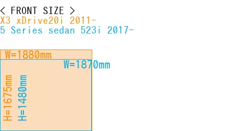 #X3 xDrive20i 2011- + 5 Series sedan 523i 2017-